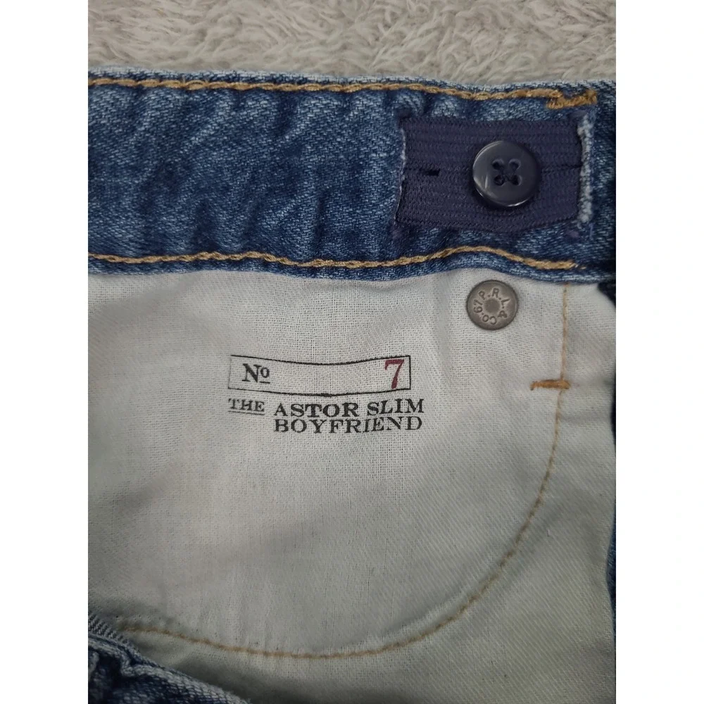 Polo Ralph Lauren Girls The Astor Slim Boyfriend Patchwork Denim Jeans - Size 7‎